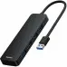 USB хаб Baseus UltraJoy 4in1 (USBA-USB3.0*4) Black, Черный
