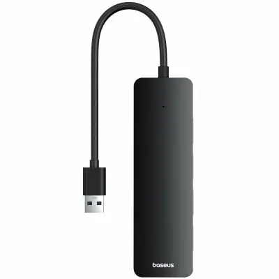 USB хаб Baseus UltraJoy 4in1 (USBA-USB3.0*4) Black, Черный