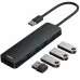 USB хаб Baseus UltraJoy 4in1 (USBA-USB3.0*4) Black, Черный