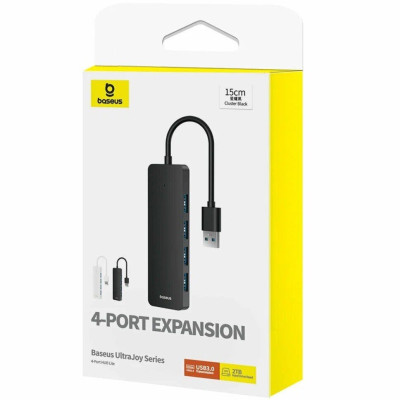 USB хаб Baseus UltraJoy 4in1 (USBA-USB3.0*4) Black, Черный USB хаб Baseus UltraJoy 4in1 (USBA-USB3.0*4) Black, Черный