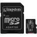 Карта памяти Micro SD 128Gb Kingston Canvas (UHS-1) (R-100Mb/s) +Адаптер