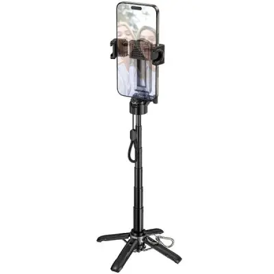 Монопод Bluetooth Tripod Hoco K27 Black, Чорний