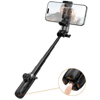 Монопод Bluetooth Tripod Hoco K27 Black, Чорний