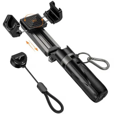 Монопод Bluetooth Tripod Hoco K27 Black, Чорний