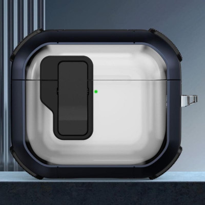 Чохол для навушників AirPods 4 Locking Button Синій Чохол для навушників AirPods 4 Locking Button Синій