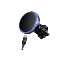 Автодержатель Borofone BH45 с БЗП 15W Black, Черный