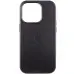 Чехол накладка Leather Case with MagSafe iPhone 13 Pro Max Черна
