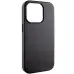 Чехол накладка Leather Case with MagSafe iPhone 13 Pro Max Черна