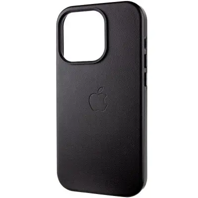 Чехол накладка Leather Case with MagSafe iPhone 13 Pro Max Черна