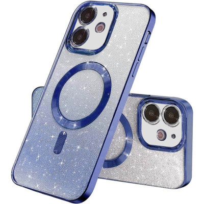 Чехол накладка Cosmic Shiny Magnetic iPhone 11 Синяя