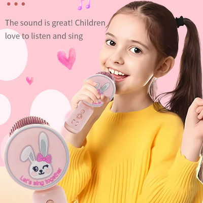 Караоке мікрофон-колонка X3 Pink, Рожева