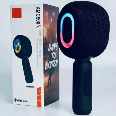 Караоке мікрофон-колонка KMC500 Black, Чорна Караоке мікрофон-колонка KMC500 Black, Чорна
