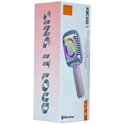 Караоке микрофон-колонка KMC650 Black, Черная