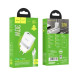 Мережевий зарядний пристрій Hoco N21 1PD+1USB 30W + Кабель Type-C to Type-C White, Білий