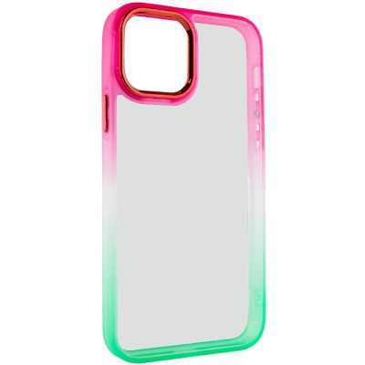 Чехол накладка Fresh sip iPhone 11 Салатовый/ Розовый