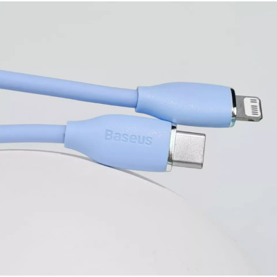 Кабель дата Baseus Jelly Type-C to Lightning 1.2м Блакитний