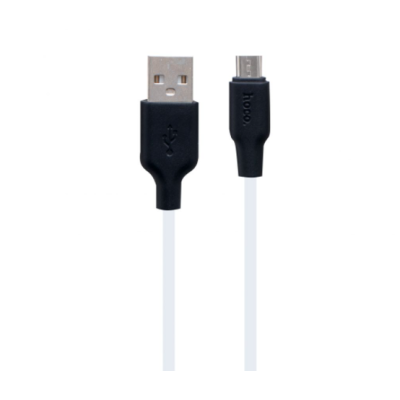 Кабель дата Hoco X21 microUSB 2м Чёрно-белый