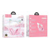 Беспроводные наушники Hoco W42 Pink с кошачьими ушками, розовый