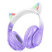 Безпровідні навушники безпровідні Hoco W42 Violet з вушками кошеня, фіолетовий