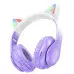 Беспроводные наушники Hoco W42 Violet с кошачьими ушками, фиолетый