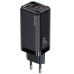 Мережевий зарядний пристрій Usams US-CC153 T47 USB-C QC&PD3.0 65W 3A Чорний