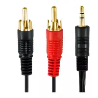 Аудио-кабель AUX to 2 RCA KY-180 1 m