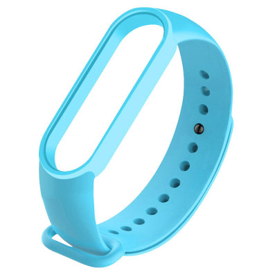 Ремінець Силікон Mi Band 3/4 Блакитний (Light-Blue)