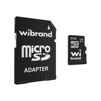 Карта пам'яті Micro SD 8Gb Wibrand Class10 +adapter