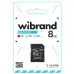 Карта памяти Micro SD 8Gb Wibrand Class10 +adapter