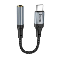 Перехідник аудіокабель Hoco LS36 Type-C converter 3.5 Чорно-сірий Перехідник аудіокабель Hoco LS36 Type-C converter 3.5 Чорно-сірий