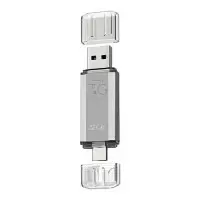 Флеш пам'ять USB 32Gb T&G 009 Type-C to USB 3.0 Срібний Флеш пам'ять USB 32Gb T&G 009 Type-C to USB 3.0 Срібний