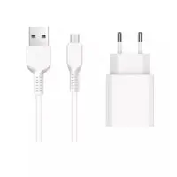 Сетевое зарядное устройство Jellico C5 1USB 2.1A + MicroUsb Белый