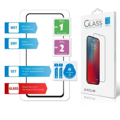 Захисне скло Acclab 3D iPhone 6 Чорне