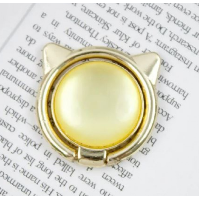 Тримач PopSocket Кільце Cat Ear Жовтий/Золото