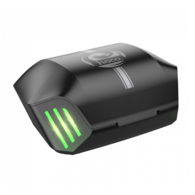 Беспроводные наушники в кейсе с микрофоном сенсорные Hoco Gaming S21 Black, черный