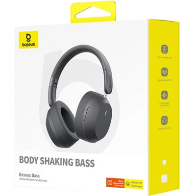 Безпровідні навушники Baseus Bass 35 Max Сірі