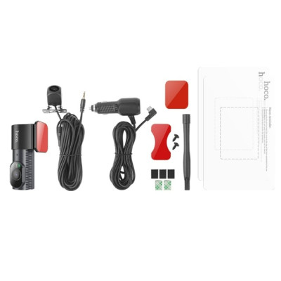 Відеореєстратор HOCO DV8 2K display hidden driving recorder(With Rear camera)Чорний