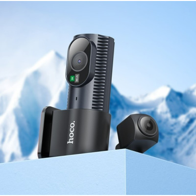 Відеореєстратор HOCO DV8 2K display hidden driving recorder(With Rear camera)Чорний