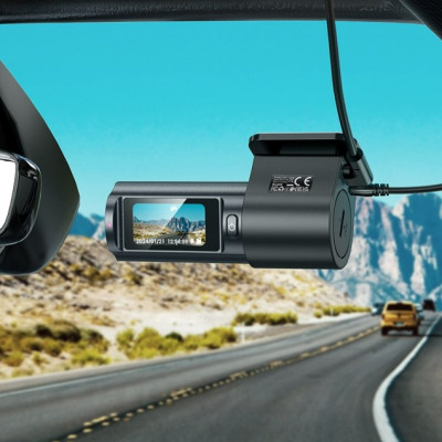 Відеореєстратор HOCO DV8 2K display hidden driving recorder(With Rear camera)Чорний