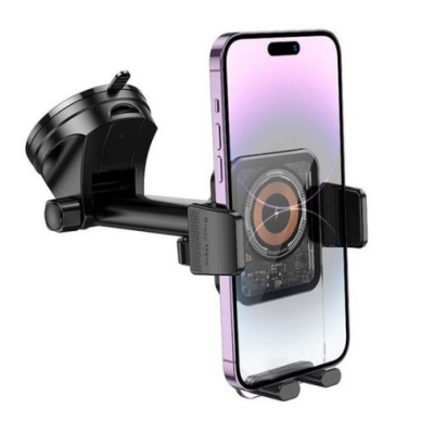 Автотримач Borofone BH210 з БЗП 15W Black Чорний