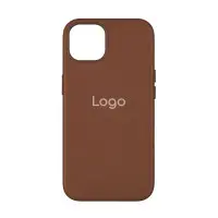 Чехол накладка Leather Case with MagSafe iPhone 13 Амбер/Umbert
