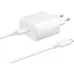 Мережевий зарядний пристрій Samsung 45W + Кабель Type-C White, Білий