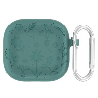 Чехол для наушников AirPods 4 Flower Темно зеленая