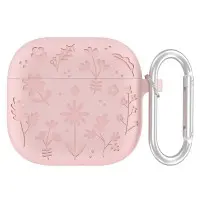 Чохол для навушників AirPods 4 Flower Рожева