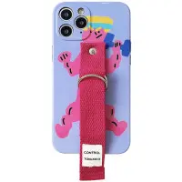 Чехол накладка Funny Holder iPhone 11 Фиолетовая/ Малиновая