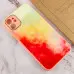 Чехол накладка Glass Impasto iPhone 11 Красная /Желтая