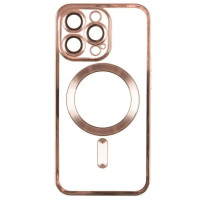 Чехол накладка Metal Matte MagSafe  iPhone 16 Pro Розовое Золото