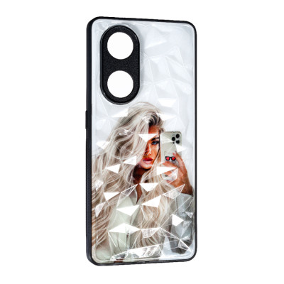 Чехол накладка Prisma Ladies OPPO A98 Девушка с телефоном