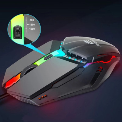 Проводная Мышь USB Jeqang JM-530 Black, Чёрный