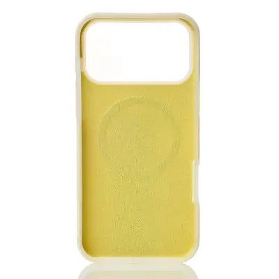 Чехоол Накладка Liquid MagSafe iPhone 17 Pro/18 Pro Желтая Sunglow